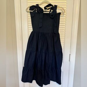 Charming Navy Blue Denim Dress